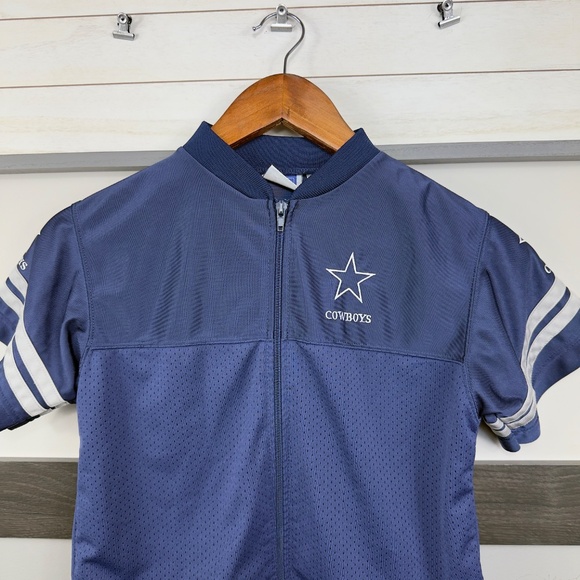 TEAM NFL COWBOYS BY SPORTONICS kids t-short full zipper embroidered logo size 8 - Picture 4 of 11